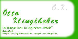 otto klinglheber business card